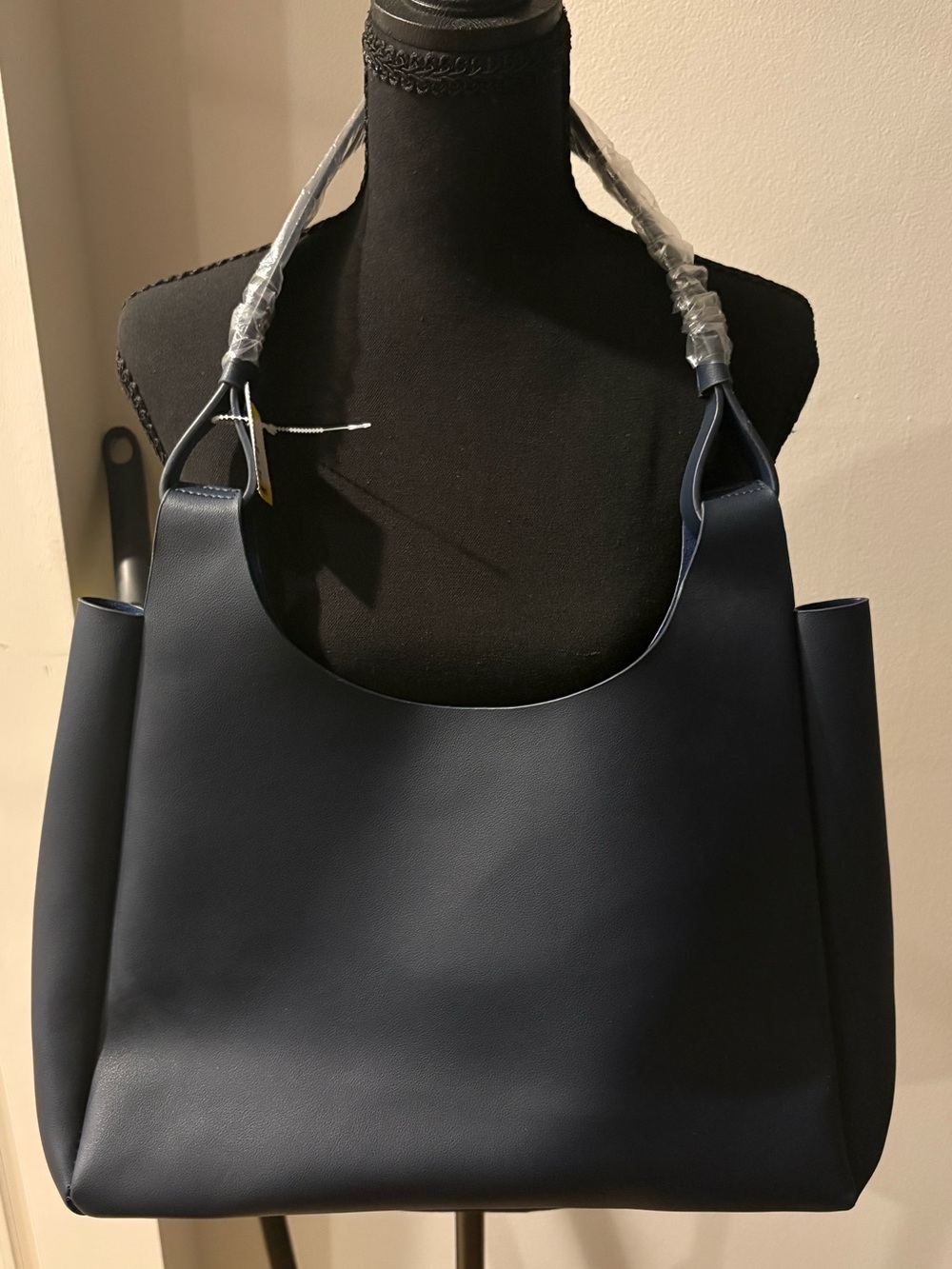 Neiman Marcus Deep Navy Shoulder Tote